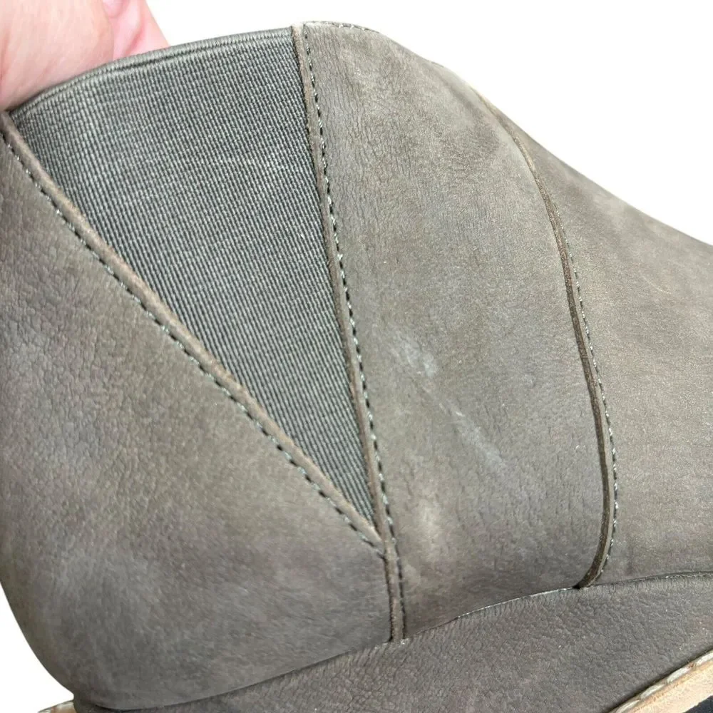 NEW $250 Sz 6.5 Women Eileen Fisher Caddy Nubuck Leather Chelsea Wedge Boots - Picture 11 of 11